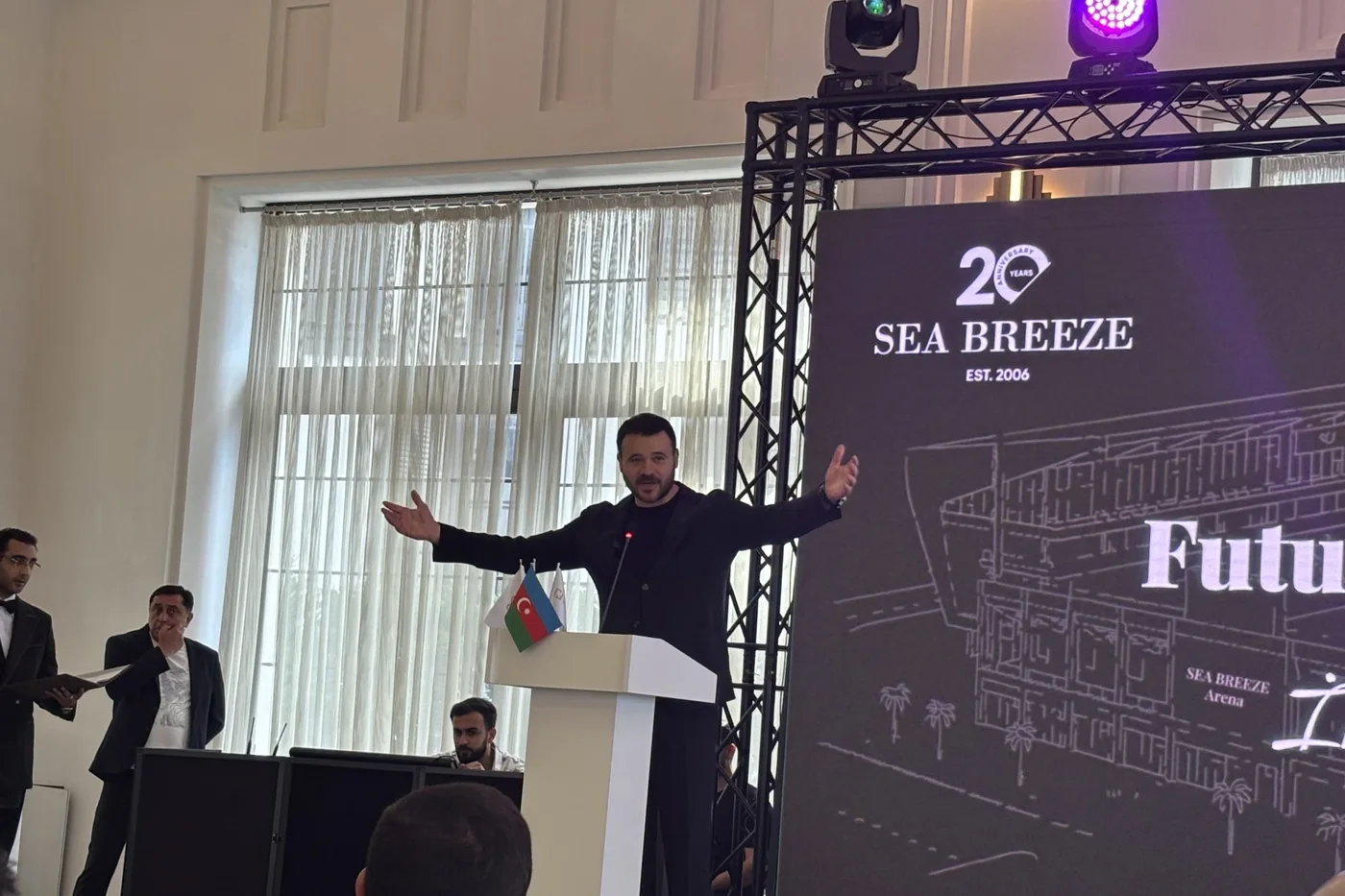 Эмин Агаларов на презентации Sea Breeze Arena, 20 мая 2026 года